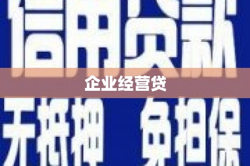 龙川企业经营贷