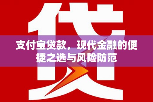 龙川支付宝贷款，现代金融的便捷之选与风险防范