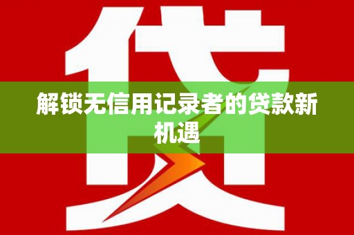 龙川解锁无信用记录者的贷款新机遇