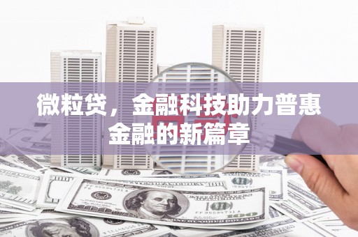 龙川微粒贷，金融科技助力普惠金融的新篇章