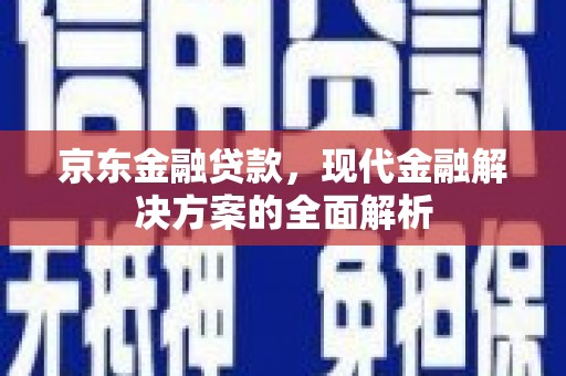 龙川京东金融贷款，现代金融解决方案的全面解析