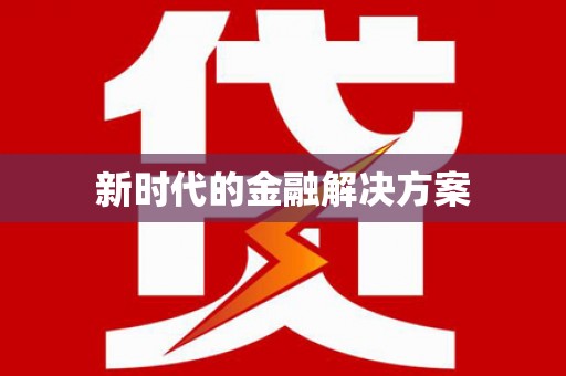 龙川新时代的金融解决方案